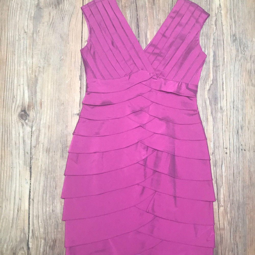 Adrianna Papell Shutter Pleat Tulip Dress